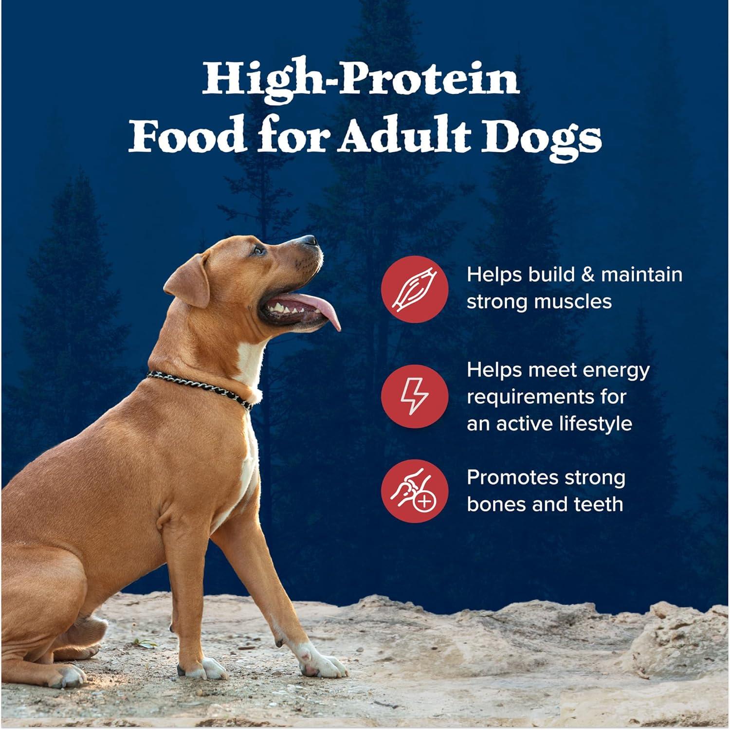 imageBlue Buffalo Wilderness Rocky Mountain Recipe HighProtein Adult Dry Dog Food Made in the USA with Natural Ingredients Plus Wholesome Grains Red Meat 28lb BagRed Meat with Grain