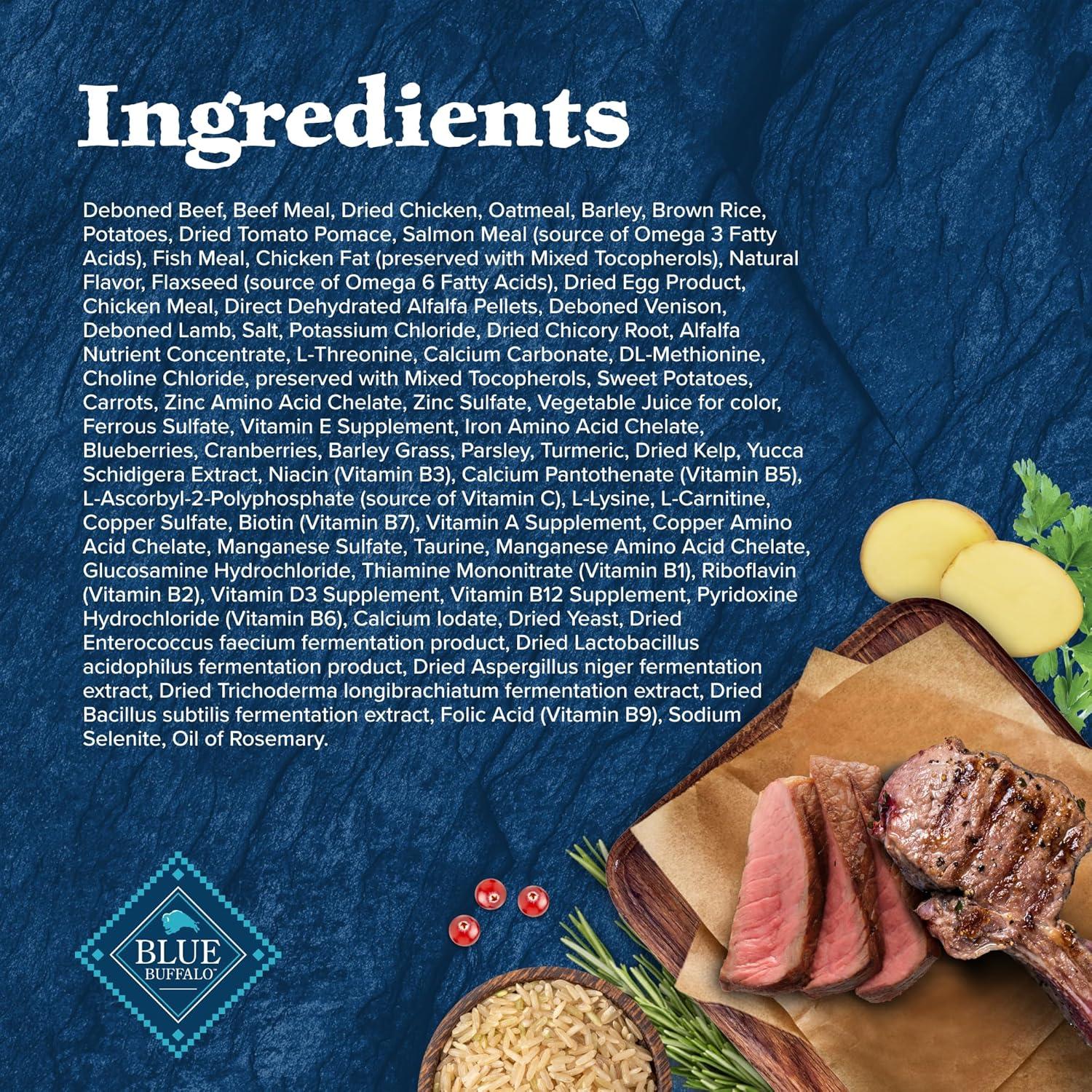 imageBlue Buffalo Wilderness Rocky Mountain Recipe HighProtein Adult Dry Dog Food Made in the USA with Natural Ingredients Plus Wholesome Grains Red Meat 28lb BagRed Meat with Grain