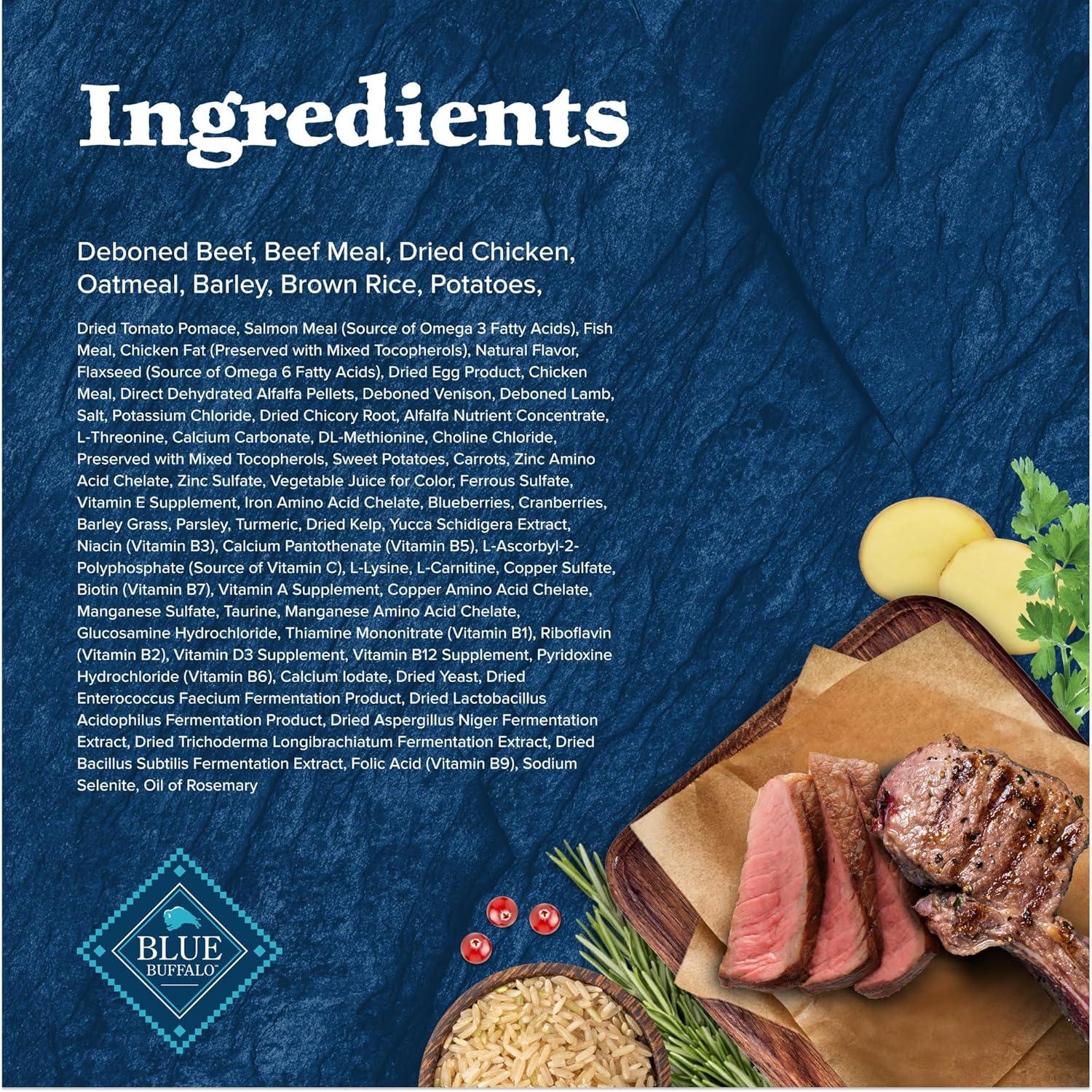 imageBlue Buffalo Wilderness Rocky Mountain Recipe HighProtein Adult Dry Dog Food Made in the USA with Natural Ingredients Plus Wholesome Grains Red Meat 28lb BagRed Meat with Grain