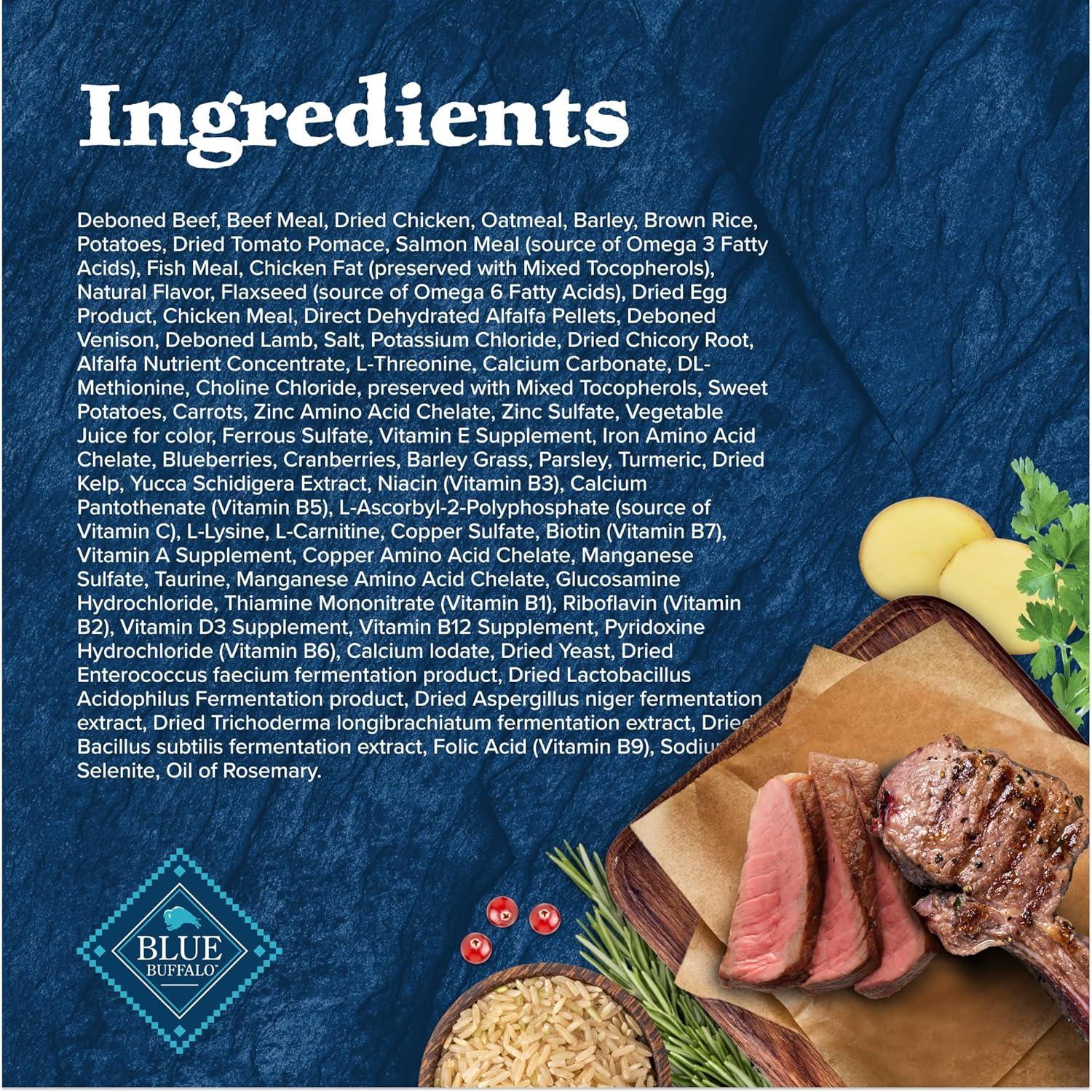imageBlue Buffalo Wilderness Rocky Mountain Recipe HighProtein Adult Dry Dog Food Made in the USA with Natural Ingredients Plus Wholesome Grains Red Meat 28lb BagRed Meat with Grain