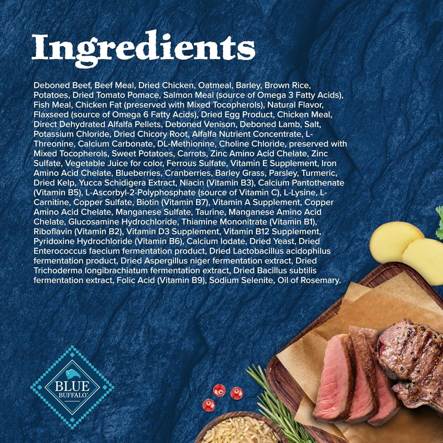 imageBlue Buffalo Wilderness Rocky Mountain Recipe HighProtein Adult Dry Dog Food Made in the USA with Natural Ingredients Plus Wholesome Grains Red Meat 28lb BagRed Meat with Grain