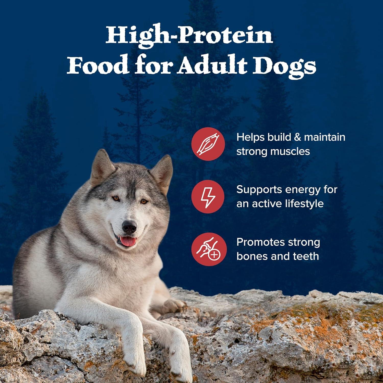 imageBlue Buffalo Wilderness Rocky Mountain Recipe HighProtein Adult Dry Dog Food Made in the USA with Natural Ingredients Plus Wholesome Grains Red Meat 28lb BagRed Meat with Grain