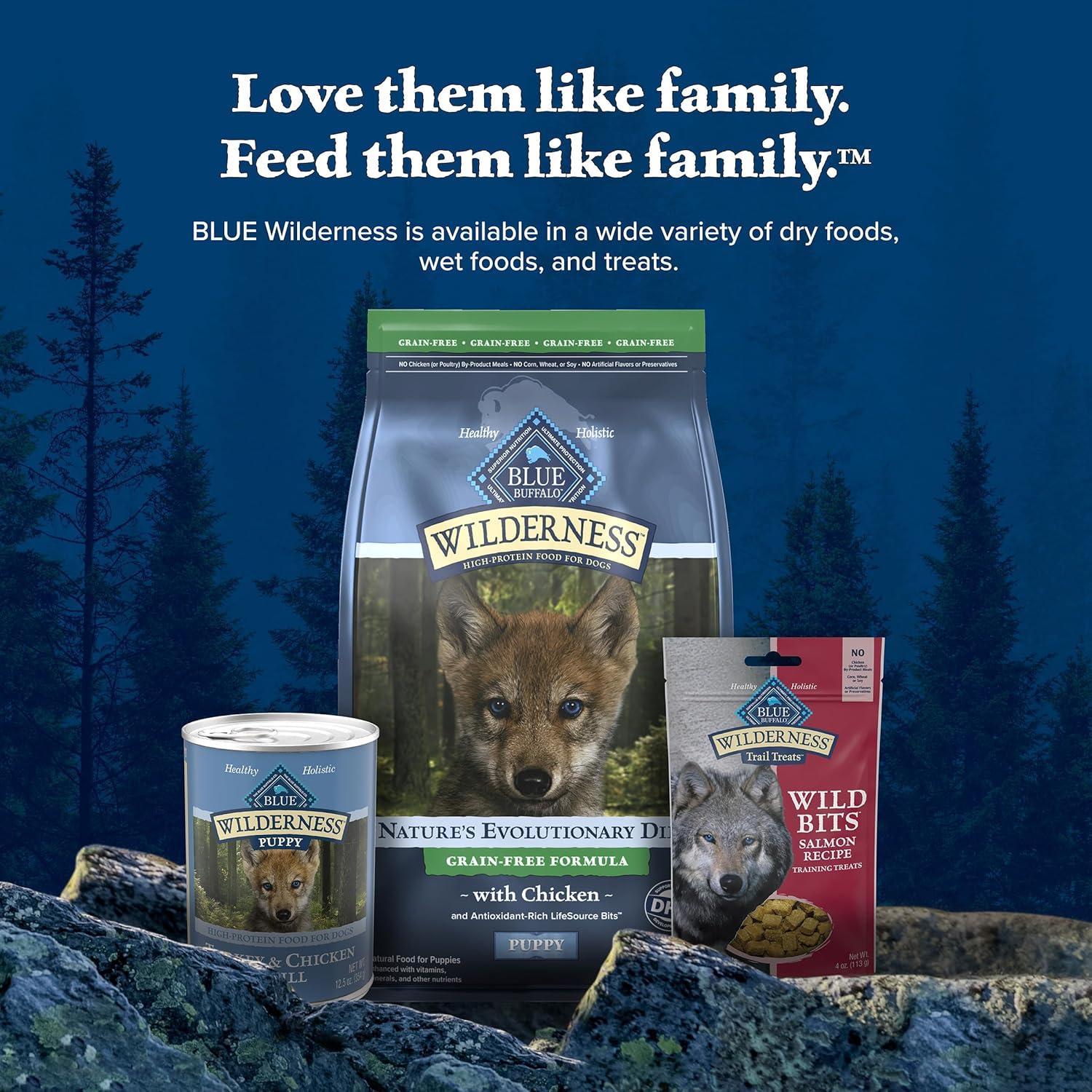 imageBlue Buffalo Wilderness Rocky Mountain Recipe HighProtein Dry Puppy Food with DHA Made in the USA with Natural Ingredients Plus Wholesome Grains Red Meat 45lb BagChicken Grain Free