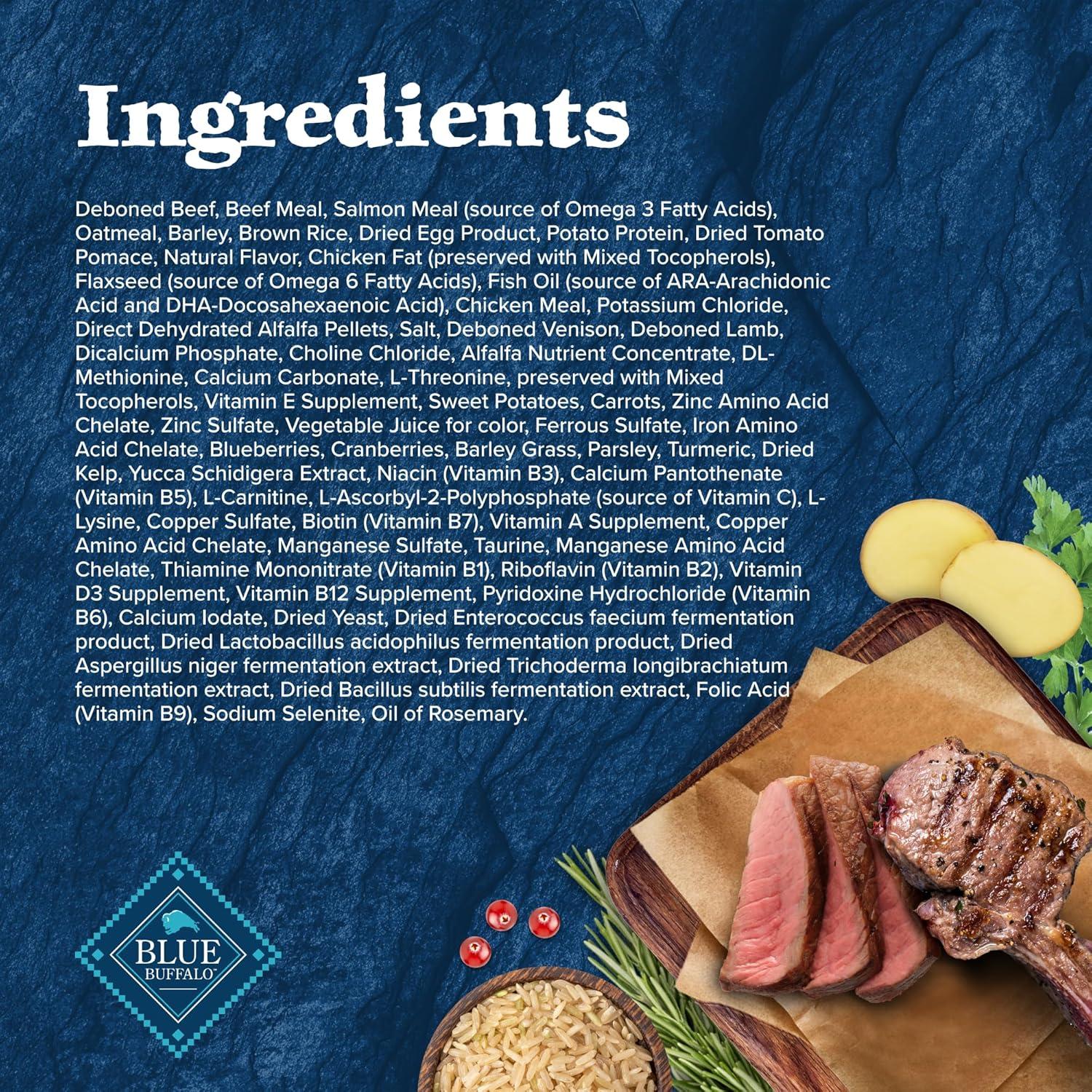 imageBlue Buffalo Wilderness Rocky Mountain Recipe HighProtein Dry Puppy Food with DHA Made in the USA with Natural Ingredients Plus Wholesome Grains Red Meat 45lb BagRed Meat with Grain