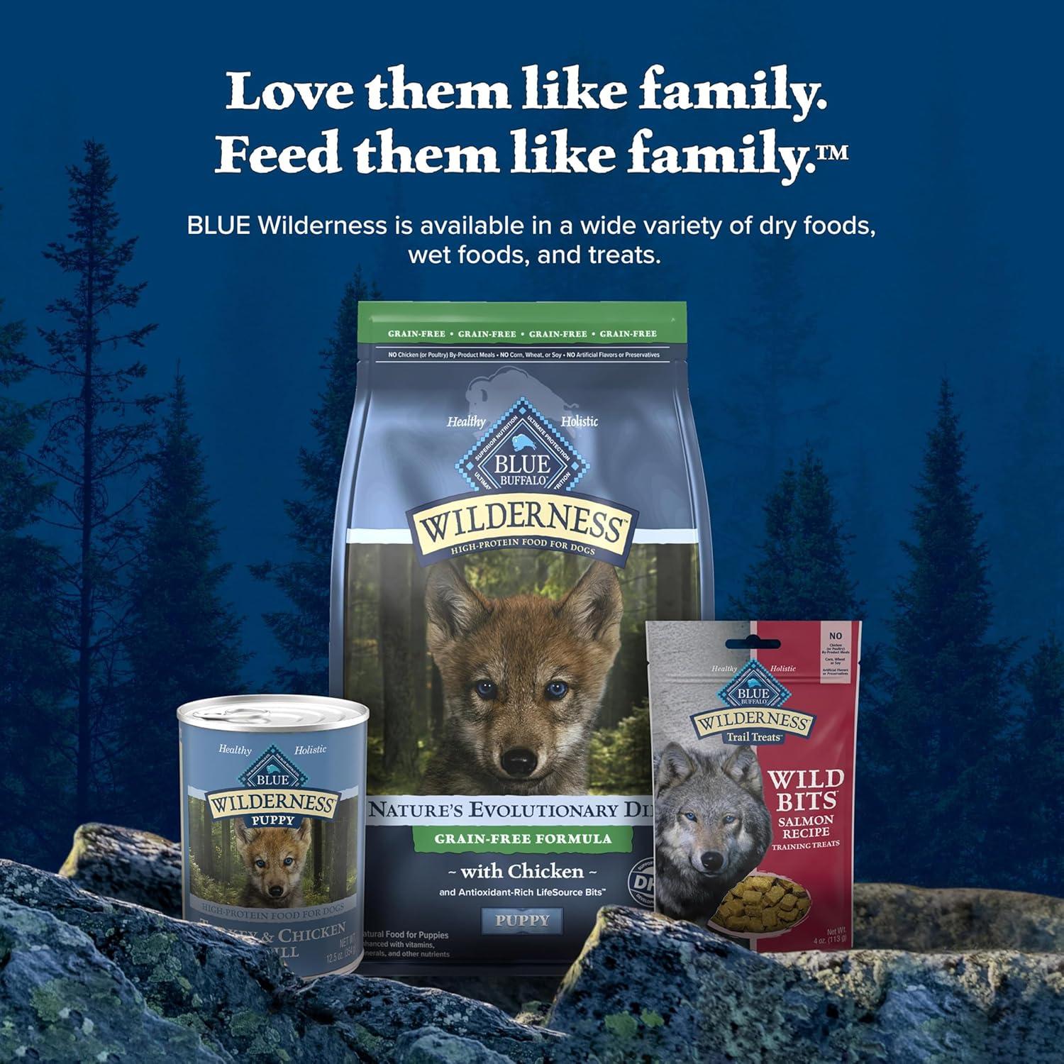 imageBlue Buffalo Wilderness Rocky Mountain Recipe HighProtein Dry Puppy Food with DHA Made in the USA with Natural Ingredients Plus Wholesome Grains Red Meat 45lb BagGranule