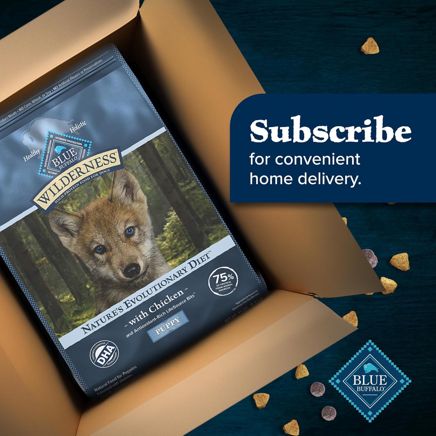 imageBlue Buffalo Wilderness Rocky Mountain Recipe HighProtein Dry Puppy Food with DHA Made in the USA with Natural Ingredients Plus Wholesome Grains Red Meat 45lb BagChicken plus Wholesome Grains