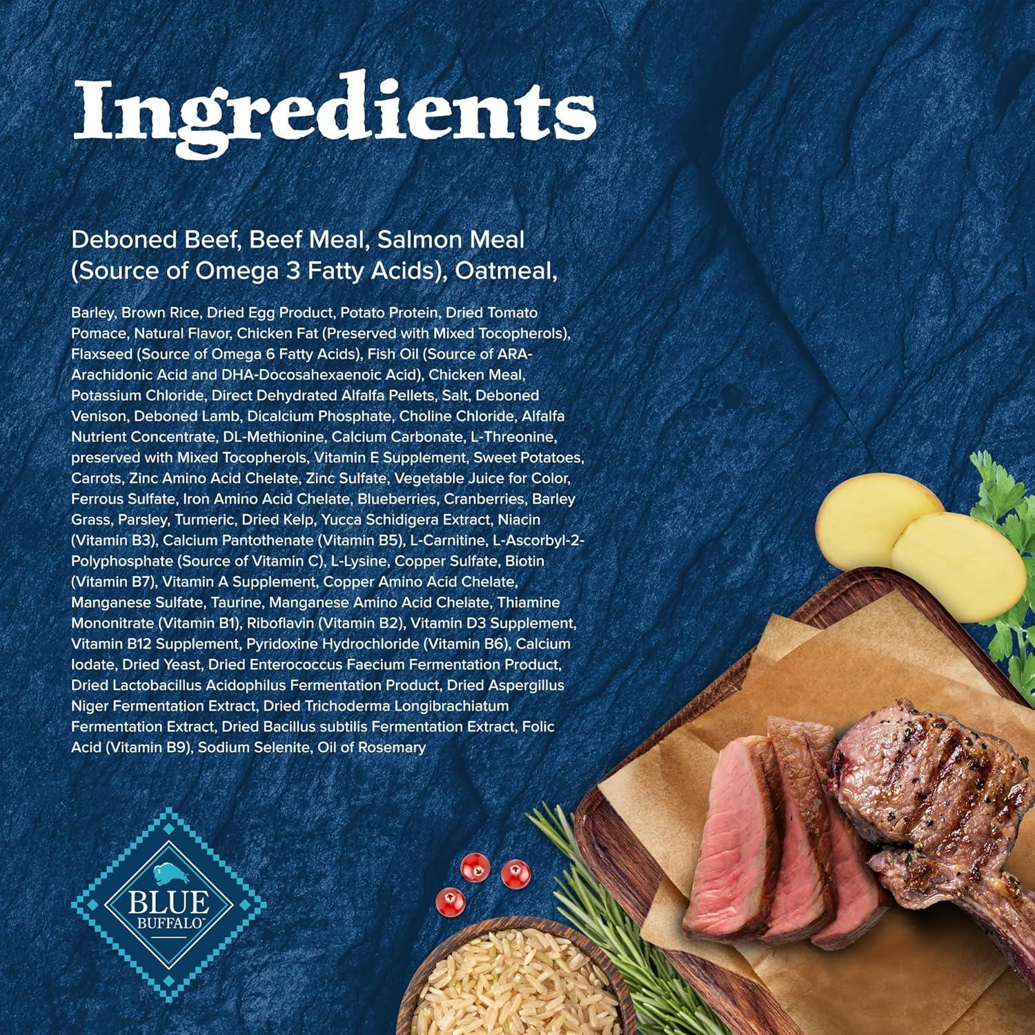 imageBlue Buffalo Wilderness Rocky Mountain Recipe HighProtein Dry Puppy Food with DHA Made in the USA with Natural Ingredients Plus Wholesome Grains Red Meat 45lb BagRed Meat with Grain