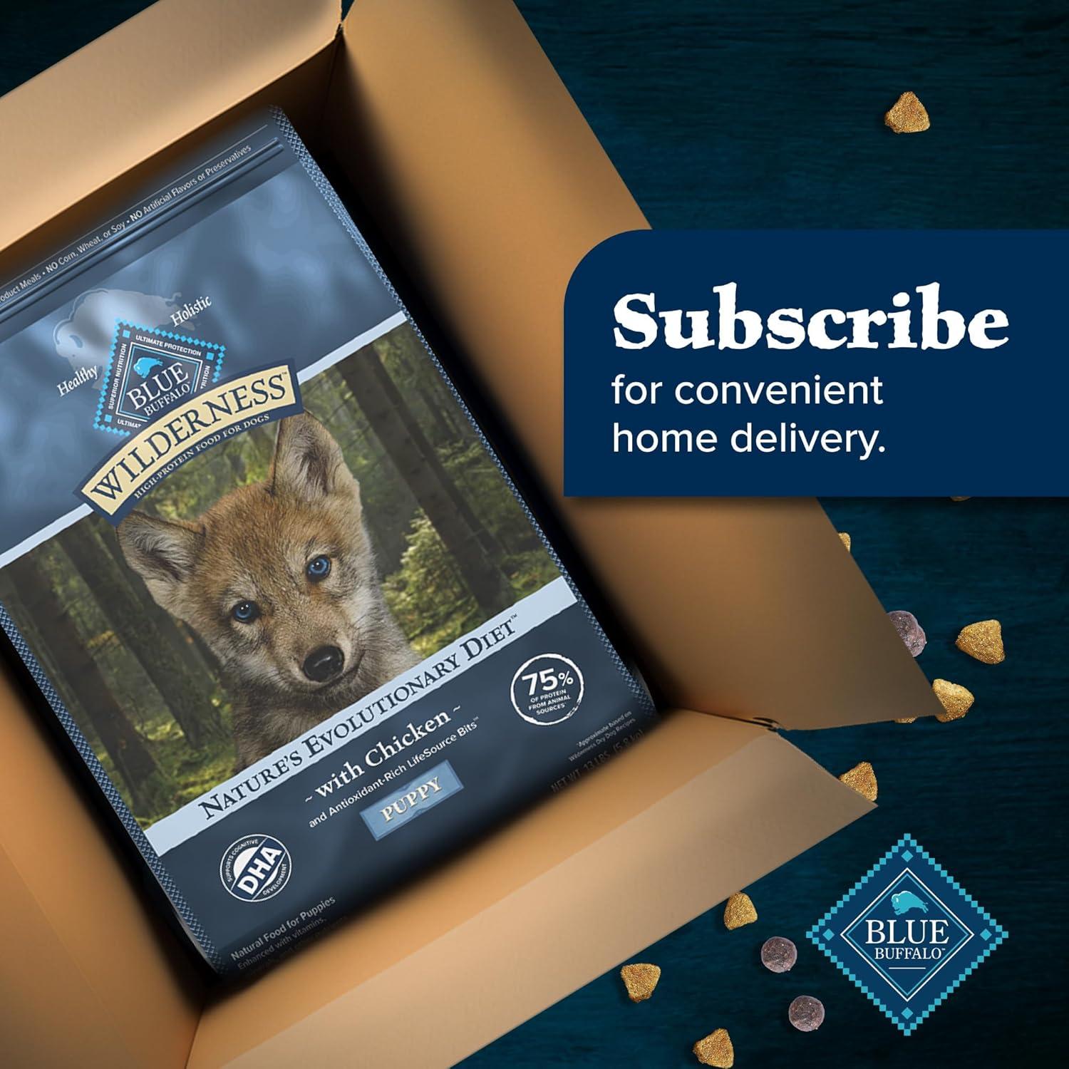 imageBlue Buffalo Wilderness Rocky Mountain Recipe HighProtein Dry Puppy Food with DHA Made in the USA with Natural Ingredients Plus Wholesome Grains Red Meat 45lb BagChicken plus Wholesome Grains