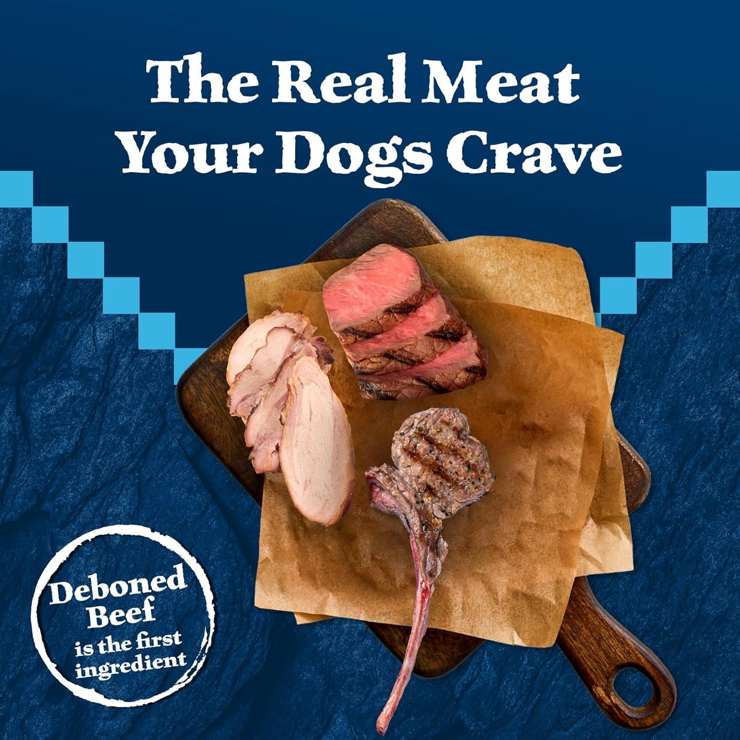 imageBlue Buffalo Wilderness Rocky Mountain Recipe HighProtein Senior Dry Dog Food Made in The USA with Natural Ingredients Plus Wholesome Grains Red Meat 22lb BagRed Meat with Grain