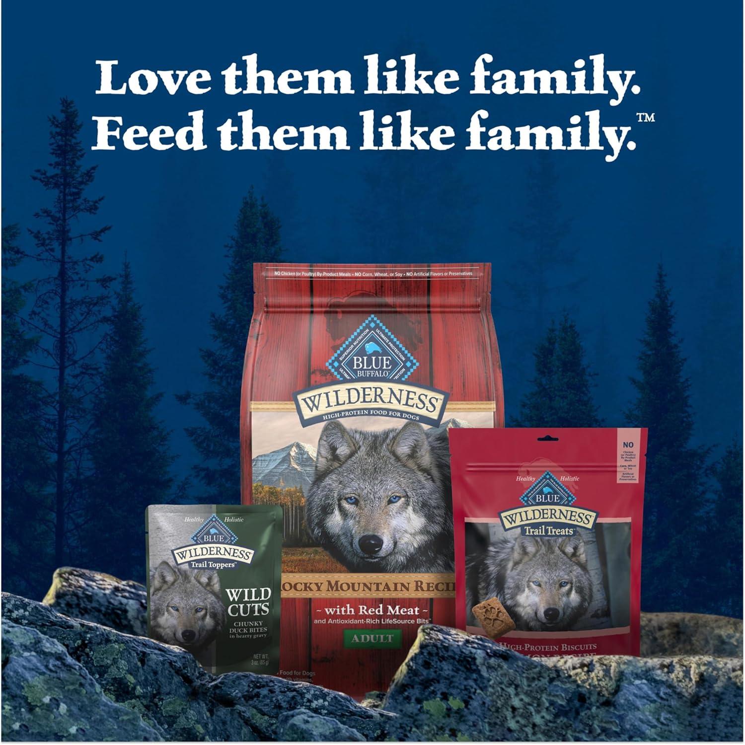 imageBlue Buffalo Wilderness Trail Toppers Wild Cuts Wet Dog Food Variety Pack HighProtein amp GrainFree Made with Natural Ingredients Chicken and Beef Flavors 3oz Pouches 12 Count 6 of EachDuck