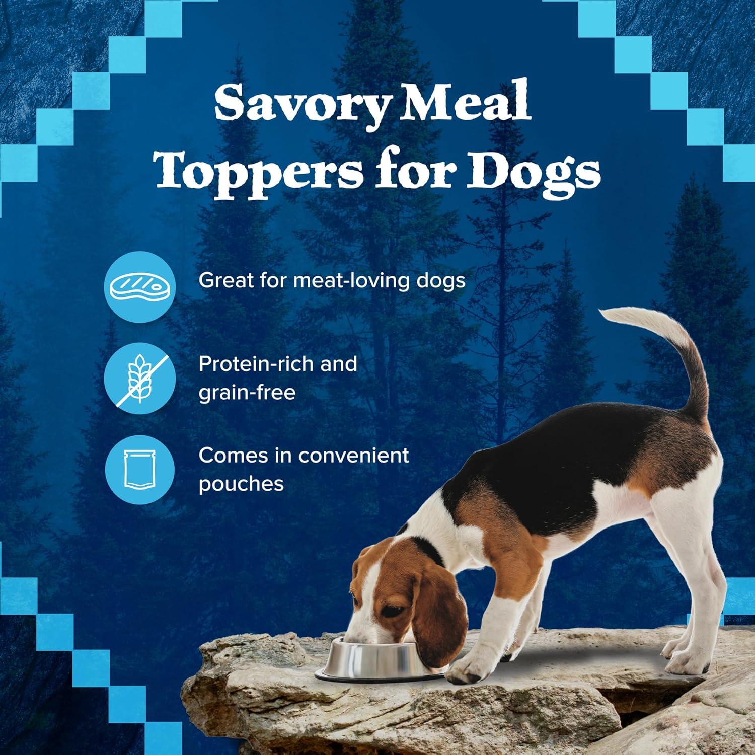 imageBlue Buffalo Wilderness Trail Toppers Wild Cuts Wet Dog Food Variety Pack HighProtein amp GrainFree Made with Natural Ingredients Chicken and Beef Flavors 3oz Pouches 12 Count 6 of EachBeef Chicken