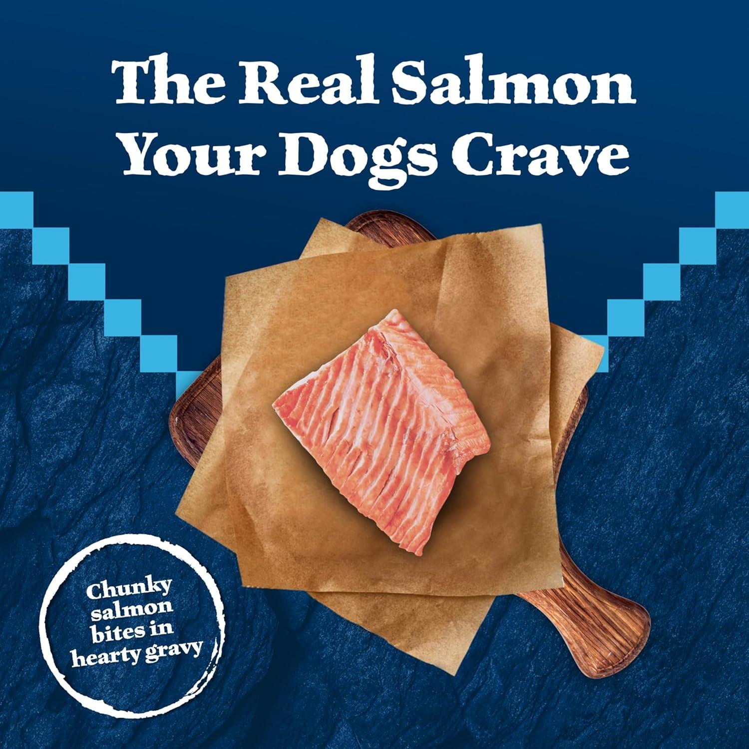 imageBlue Buffalo Wilderness Trail Toppers Wild Cuts Wet Dog Food Variety Pack HighProtein amp GrainFree Made with Natural Ingredients Chicken and Beef Flavors 3oz Pouches 12 Count 6 of EachSalmon
