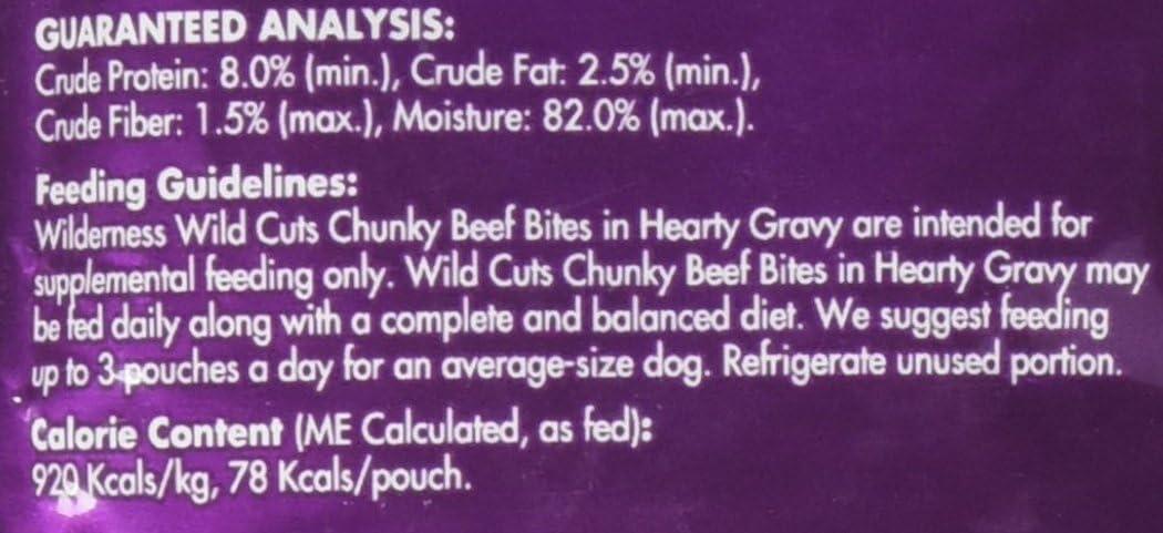imageBlue Buffalo Wilderness Trail Toppers Wild Cuts Wet Dog Food Variety Pack HighProtein amp GrainFree Made with Natural Ingredients Chicken and Beef Flavors 3oz Pouches 12 Count 6 of EachBeef