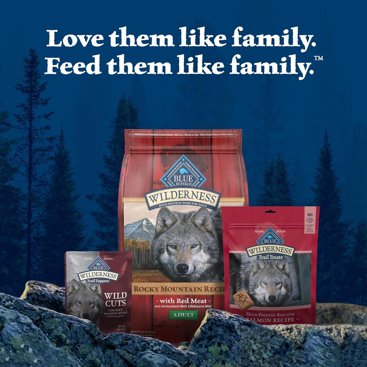 imageBlue Buffalo Wilderness Trail Toppers Wild Cuts Wet Dog Food Variety Pack HighProtein amp GrainFree Made with Natural Ingredients Chicken and Beef Flavors 3oz Pouches 12 Count 6 of EachSalmon