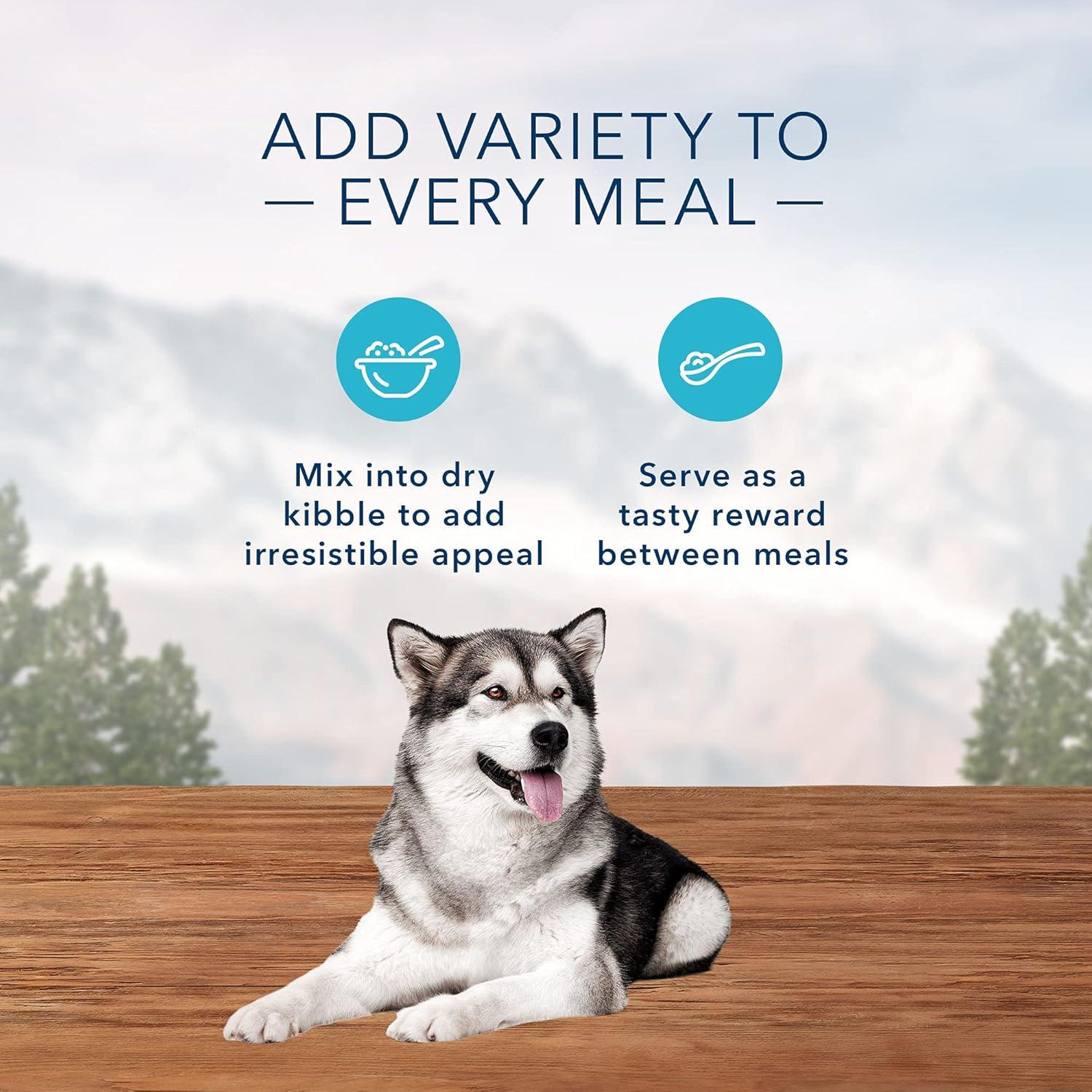imageBlue Buffalo Wilderness Trail Toppers Wild Cuts Wet Dog Food Variety Pack HighProtein amp GrainFree Made with Natural Ingredients Chicken and Beef Flavors 3oz Pouches 12 Count 6 of EachBeef Salmon Duck Chicken
