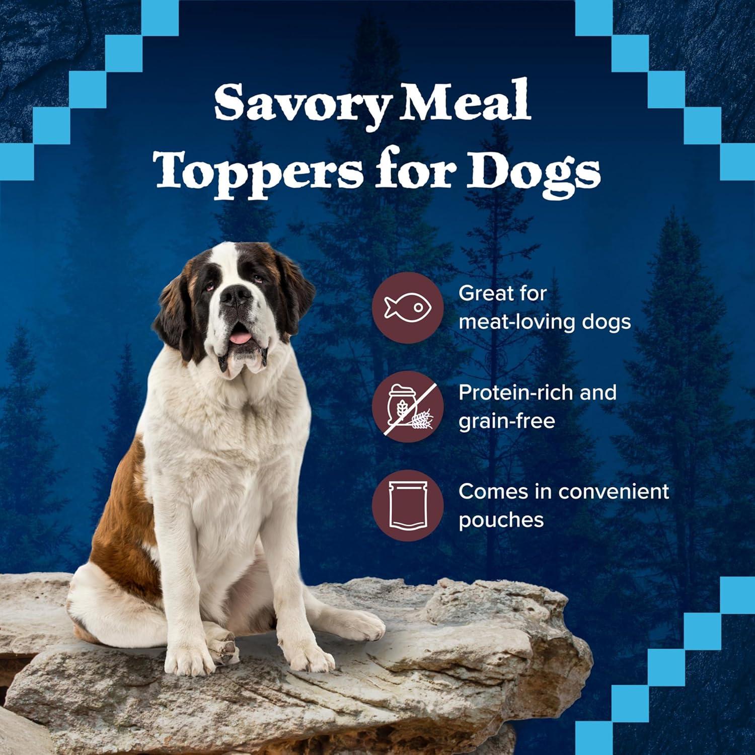 imageBlue Buffalo Wilderness Trail Toppers Wild Cuts Wet Dog Food Variety Pack HighProtein amp GrainFree Made with Natural Ingredients Chicken and Beef Flavors 3oz Pouches 12 Count 6 of EachSalmon