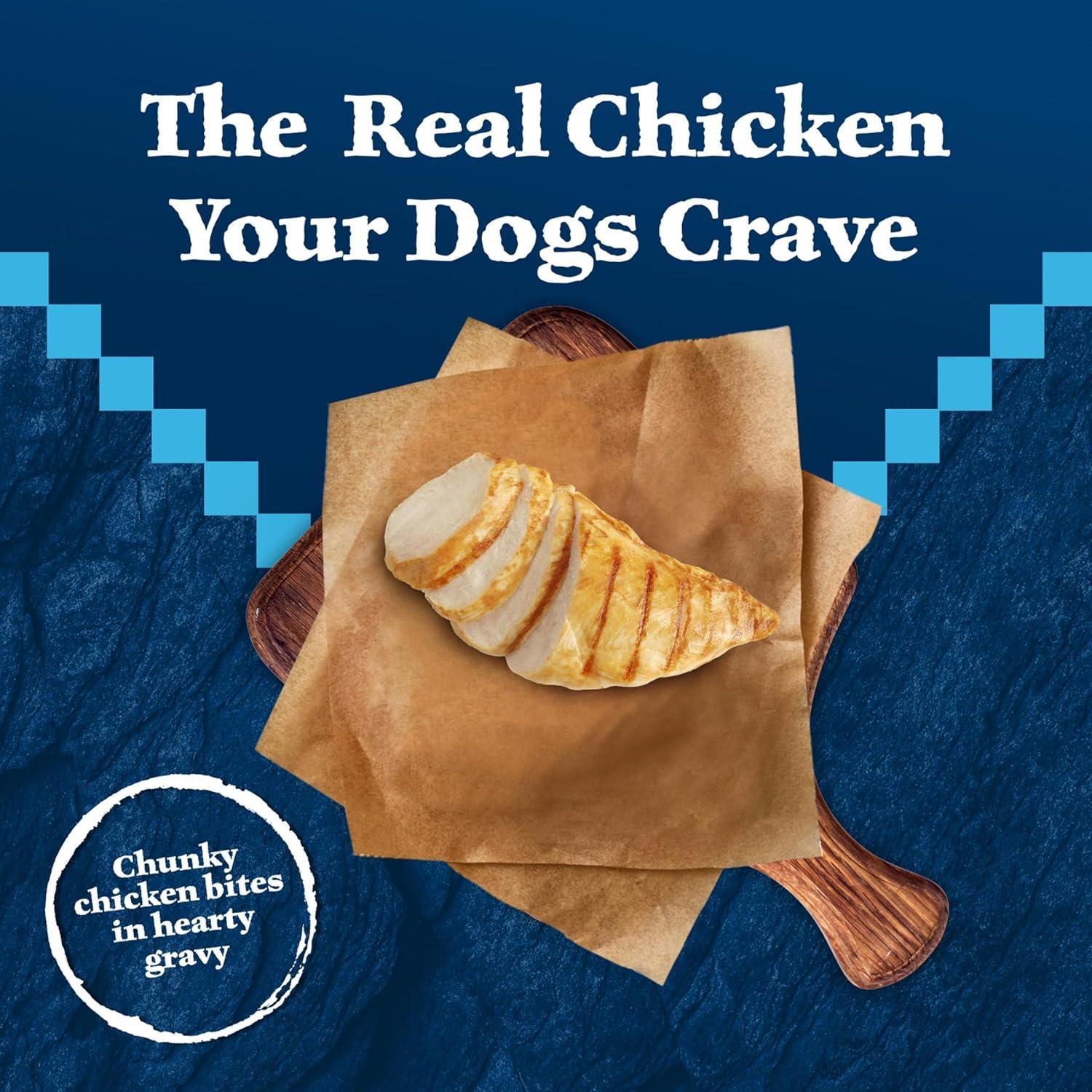 imageBlue Buffalo Wilderness Trail Toppers Wild Cuts Wet Dog Food Variety Pack HighProtein amp GrainFree Made with Natural Ingredients Chicken and Beef Flavors 3oz Pouches 12 Count 6 of EachChicken