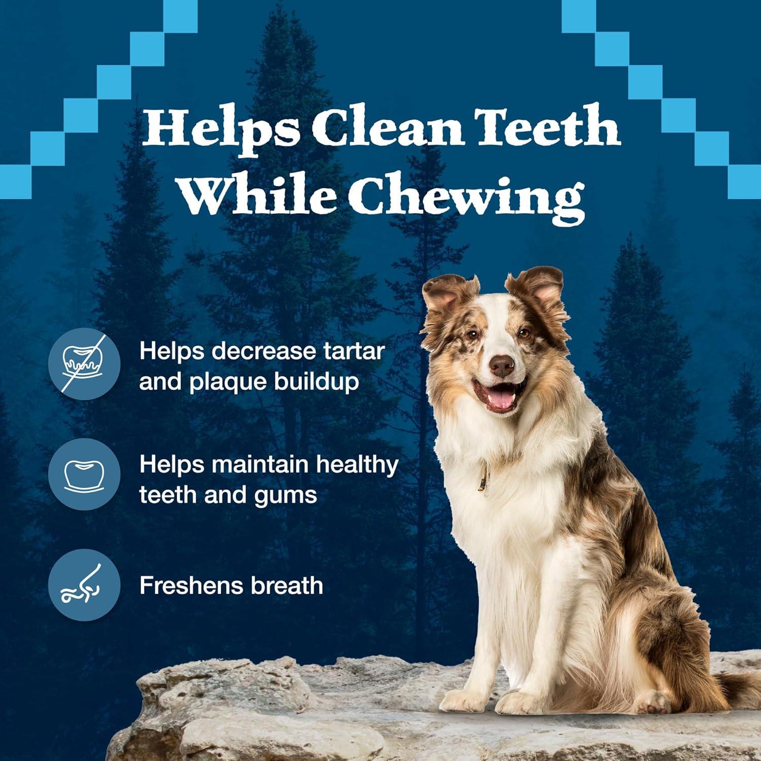imageBlue Buffalo Wilderness Trail Treats Wild Bones Large Dental Chews GrainFree Dog Bones for Large Dogs Made with Natural Ingredients 10oz BagLarge Bones For Dogs 50 lbs