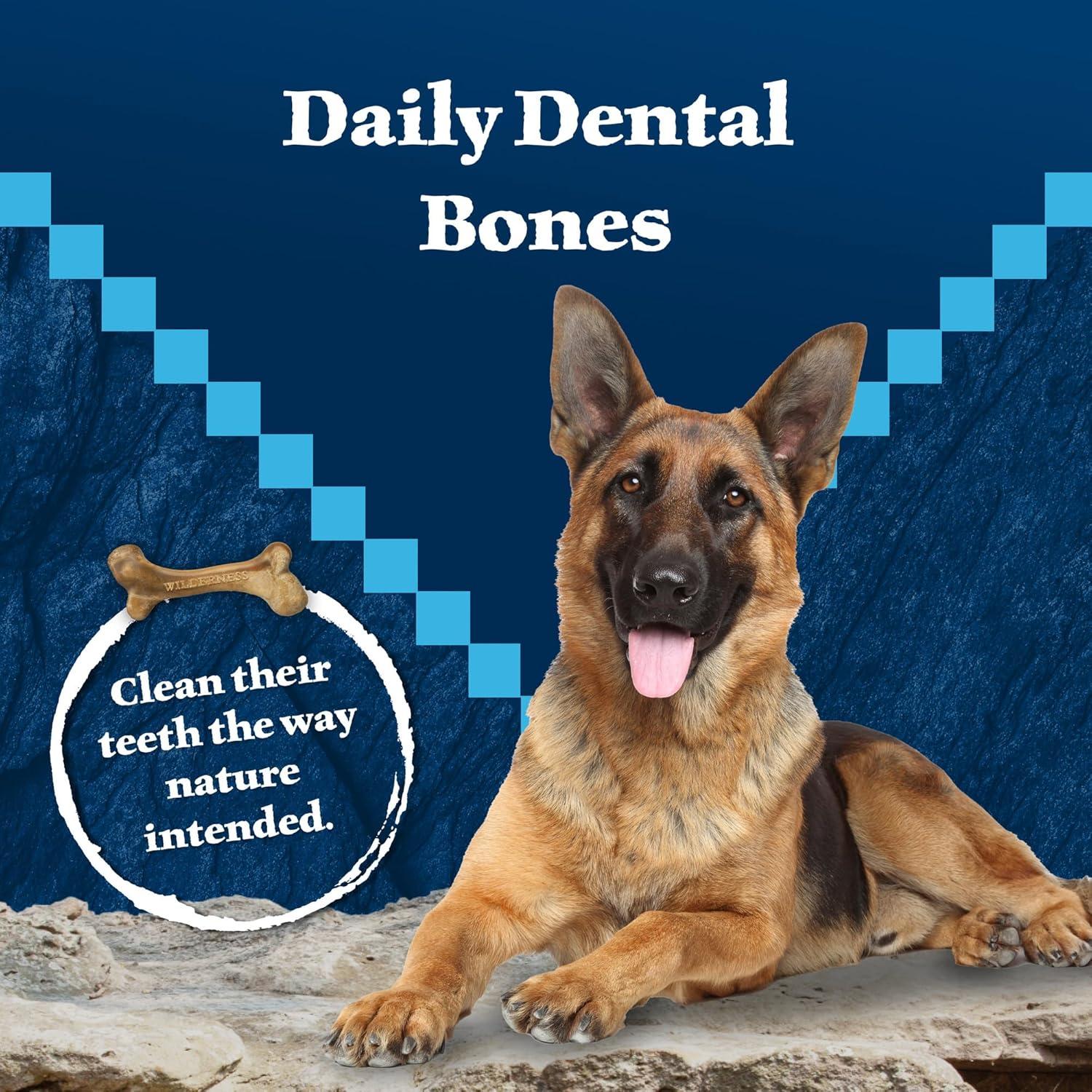 imageBlue Buffalo Wilderness Trail Treats Wild Bones Large Dental Chews GrainFree Dog Bones for Large Dogs Made with Natural Ingredients 10oz BagMedium Bones For Dogs 2550 lbs