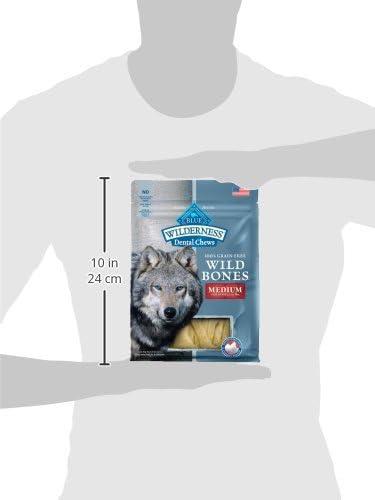 imageBlue Buffalo Wilderness Trail Treats Wild Bones Large Dental Chews GrainFree Dog Bones for Large Dogs Made with Natural Ingredients 10oz BagMedium Bones For Dogs 2550 lbs