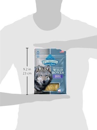 imageBlue Buffalo Wilderness Trail Treats Wild Bones Large Dental Chews GrainFree Dog Bones for Large Dogs Made with Natural Ingredients 10oz BagMini Bones For Dogs 515 lbs