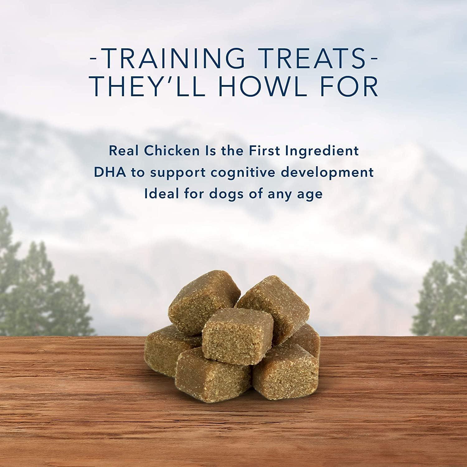 imageBlue Buffalo Wilderness Wild Bits Soft amp Chewy Training Treats for Dogs GrainFree Duck Recipe 4oz BagChicken