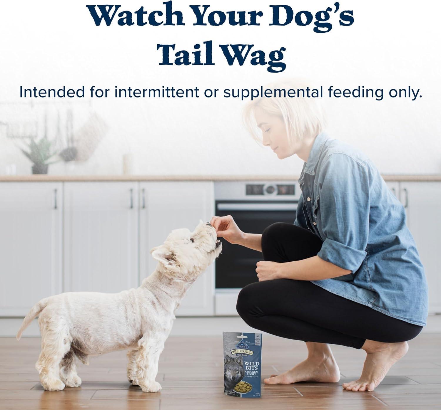 imageBlue Buffalo Wilderness Wild Bits Soft amp Chewy Training Treats for Dogs GrainFree Duck Recipe 4oz BagChicken