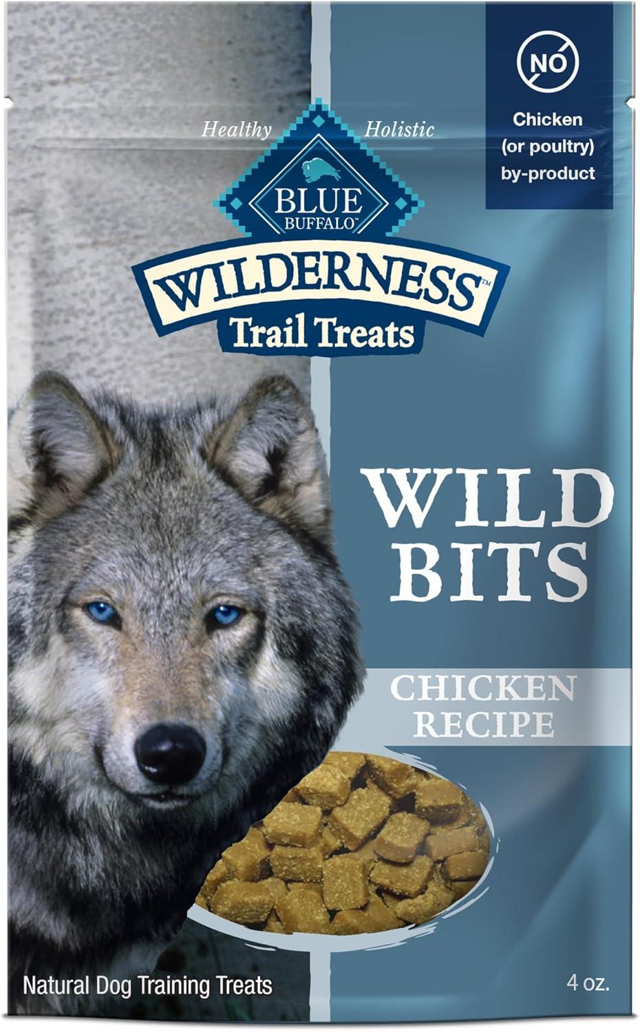 imageBlue Buffalo Wilderness Wild Bits Soft amp Chewy Training Treats for Dogs GrainFree Duck Recipe 4oz BagChicken