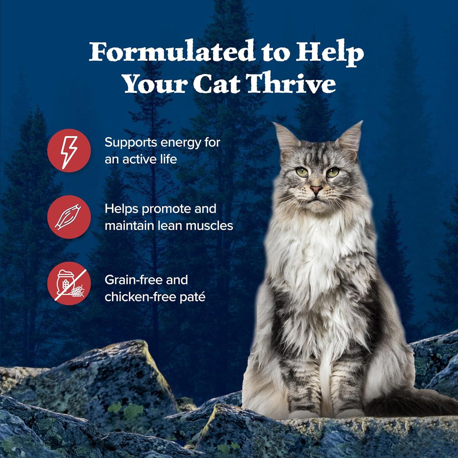 imageBlue Buffalo Wilderness Wild Delights Meaty Morsels Natural Wet Cat Food Chicken amp Salmon in Tasty Gravy 3oz Cans 24PackRed Meat