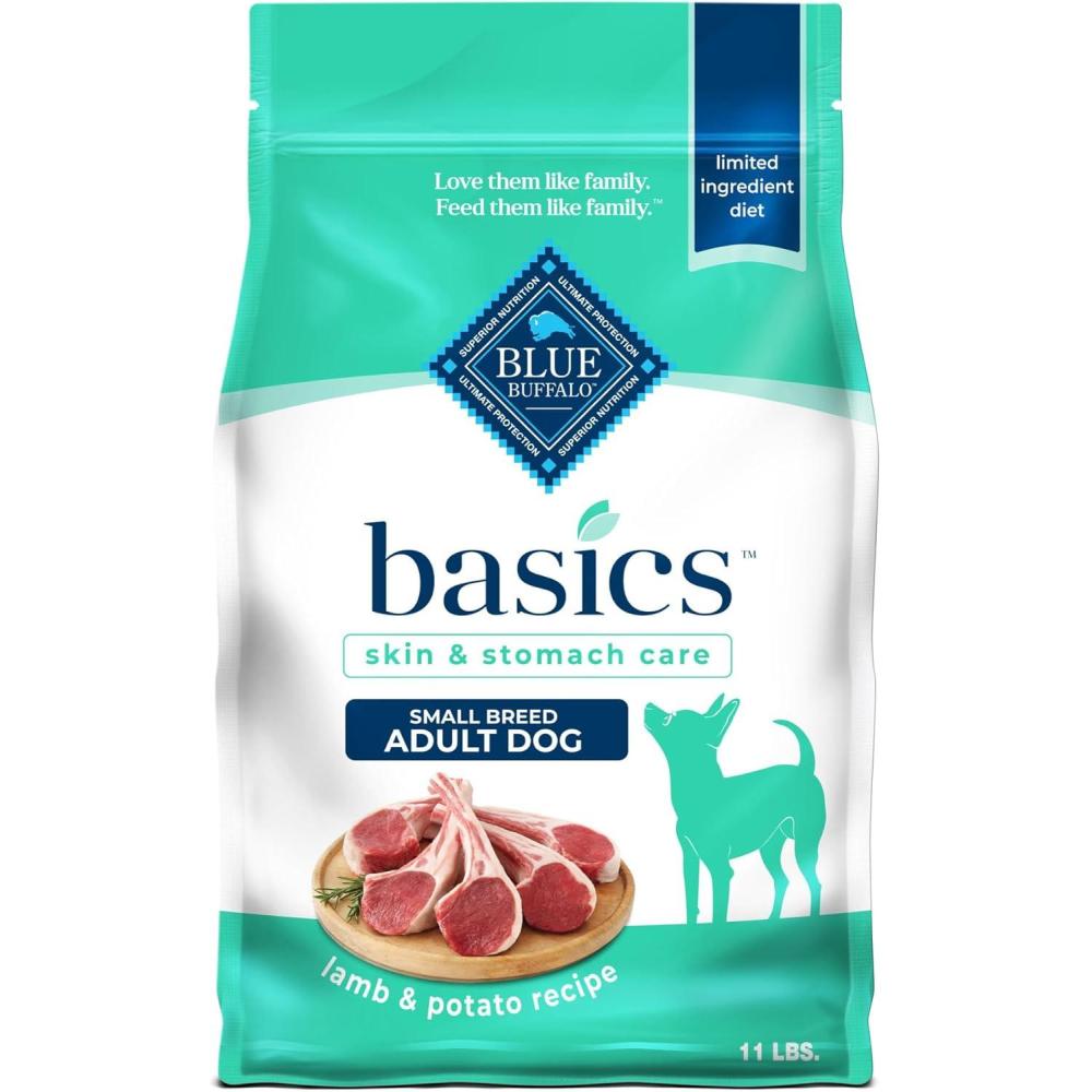 imageBlue Buffalo Basics GrainFree Dry Dog Food for Small Breed Adult Dogs Limited Ingredient Diet Lamb Recipe 11lb Bag