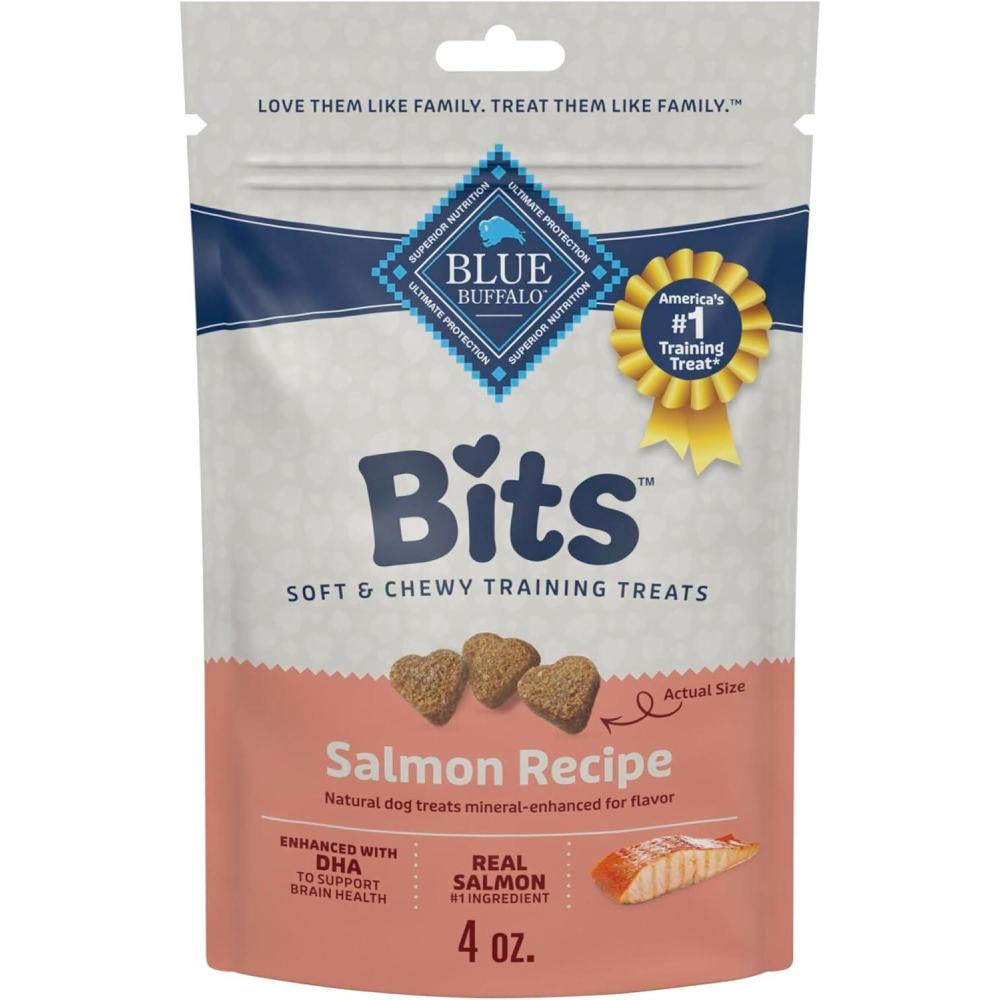imageBlue Buffalo Bits Soft Dog Treats for Training Made with Natural Ingredients amp Enhanced with DHA Beef Recipe 4oz BagSalmon