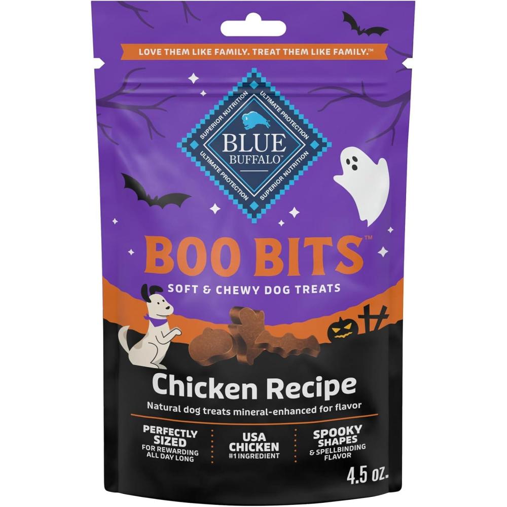 imageBlue Buffalo Boo Bits Soft amp Chewy Halloween Dog Treats Tasty Chicken Recipe 45oz Bag1 Count Pack of 1