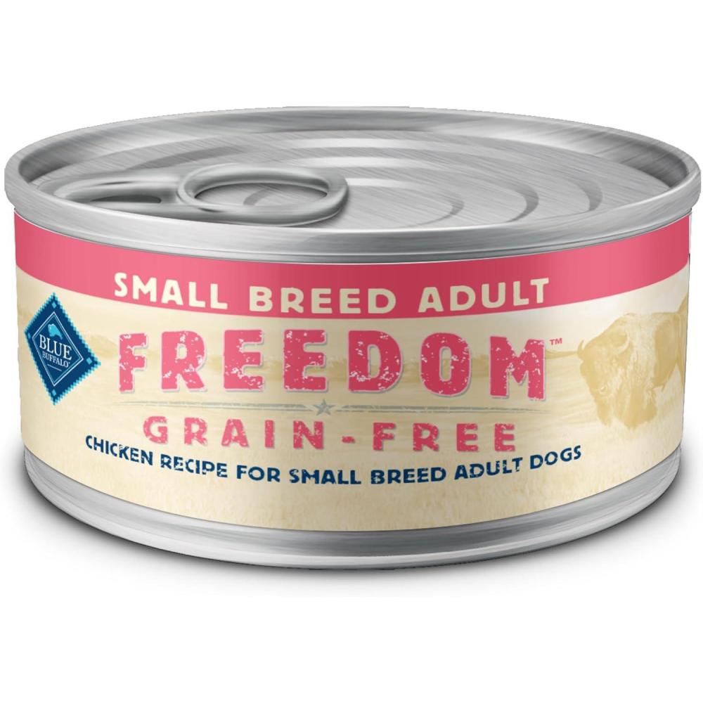 imageBlue Buffalo Freedom GrainFree Small Breed Wet Dog Food Supports High Energy Needs Made in the USA With Natural Ingredients Chicken 55oz Cans  24 Count