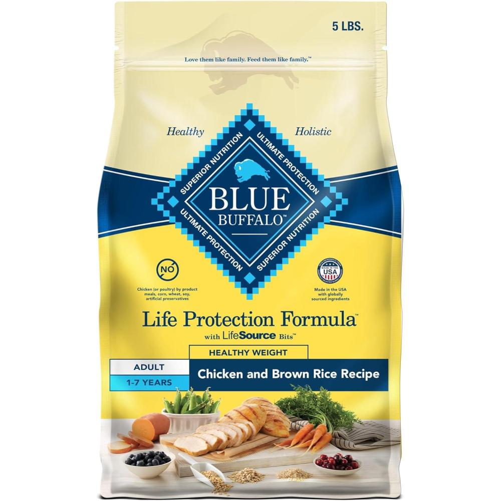 imageBlue Buffalo Life Protection Formula Adult Small Breed Dry Dog Food Supports High Energy Needs Made with Natural Ingredients Chicken amp Brown Rice Recipe 15lb BagHealthy Weight Chicken Brown Rice