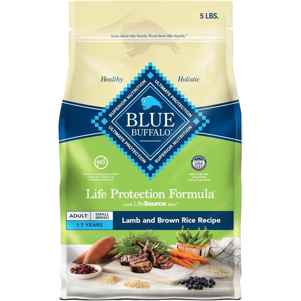 imageBlue Buffalo Life Protection Formula Adult Small Breed Dry Dog Food Supports High Energy Needs Made with Natural Ingredients Chicken amp Brown Rice Recipe 15lb BagLamb Brown Rice