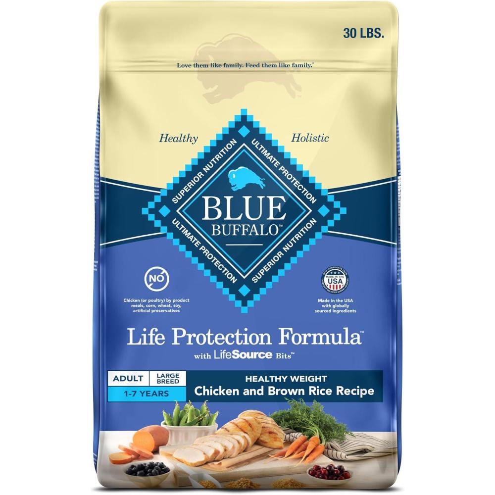 imageBlue Buffalo Life Protection Formula Healthy Weight Large Breed Adult Dry Dog Food for Weight Control Made with Natural Ingredients Chicken amp Brown Rice Recipe 30lb BagChicken Brown Rice