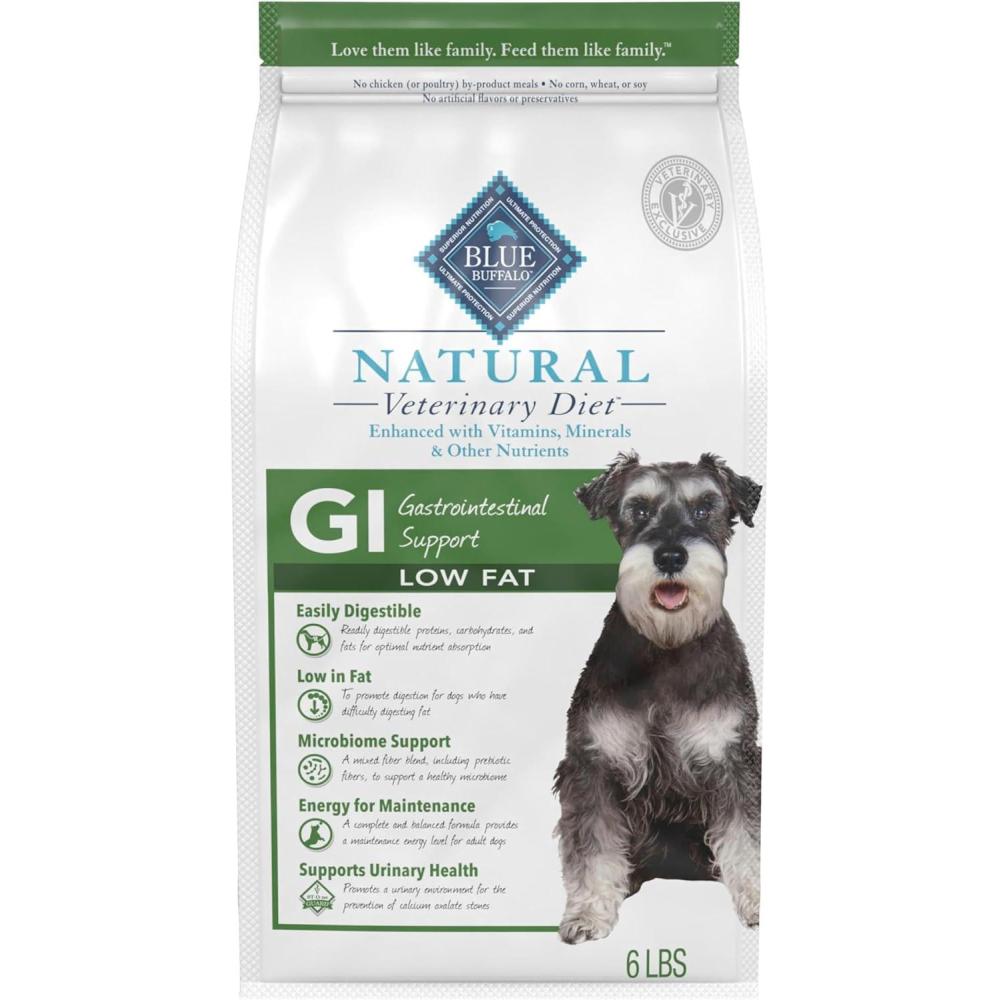 imageBlue Buffalo Natural Veterinary Diet GI Low Fat Gastrointestinal Support Dry Dog Food Veterinarians Prescription Required Whitefish 22 lb BagWhitefish