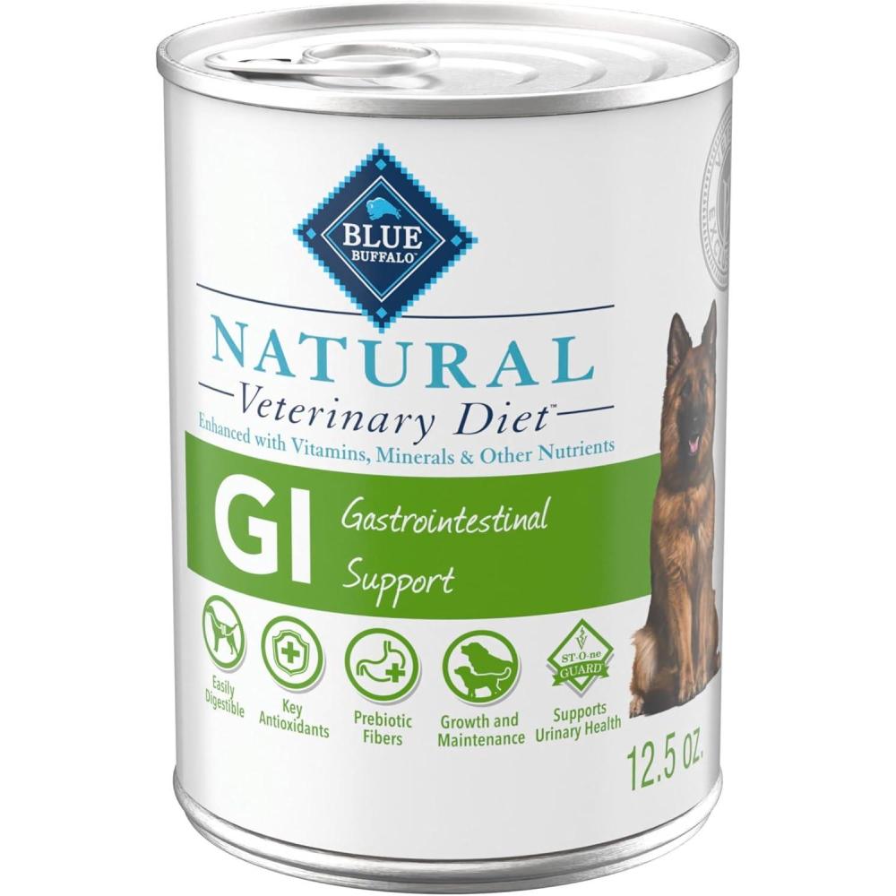 imageBlue Buffalo Natural Veterinary Diet Gastrointestinal Support Wet Dog Food Veterinarian Prescription Required Chicken 125oz Cans 12 Count
