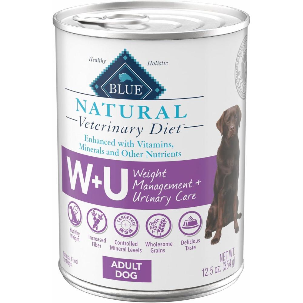 imageBlue Buffalo Natural Veterinary Diet WU Weight Management  Urinary Care Wet Dog Food Veterinarian Prescription Required Chicken 125oz Cans 12 Count