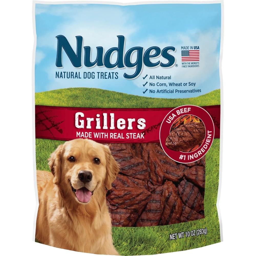 imageBlue Buffalo Nudges Grillers Natural Dog Treats Made in the USA with Real Steak 16oz BagBeef