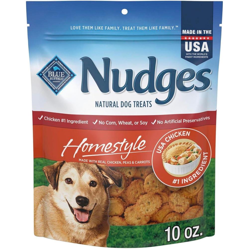 imageBlue Buffalo Nudges Homestyle Natural Dog Treats Made with Real Chicken Made in the USA Chicken 10oz BagChicken