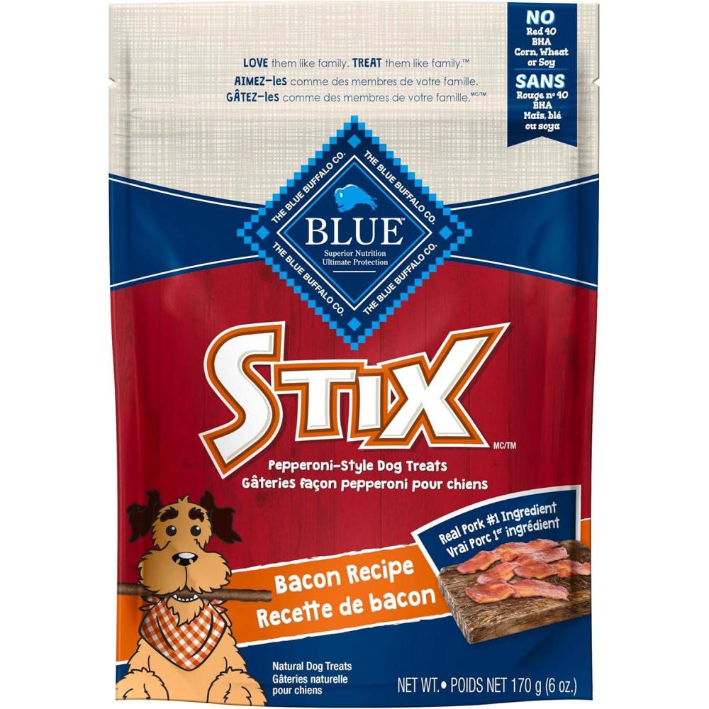 imageBlue Buffalo Stix Natural Soft Moist Dog Treats Chicken Recipe BagBacon