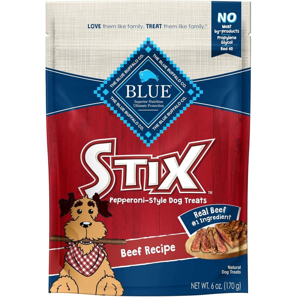imageBlue Buffalo Stix Natural Soft Moist Dog Treats Chicken Recipe BagBeef