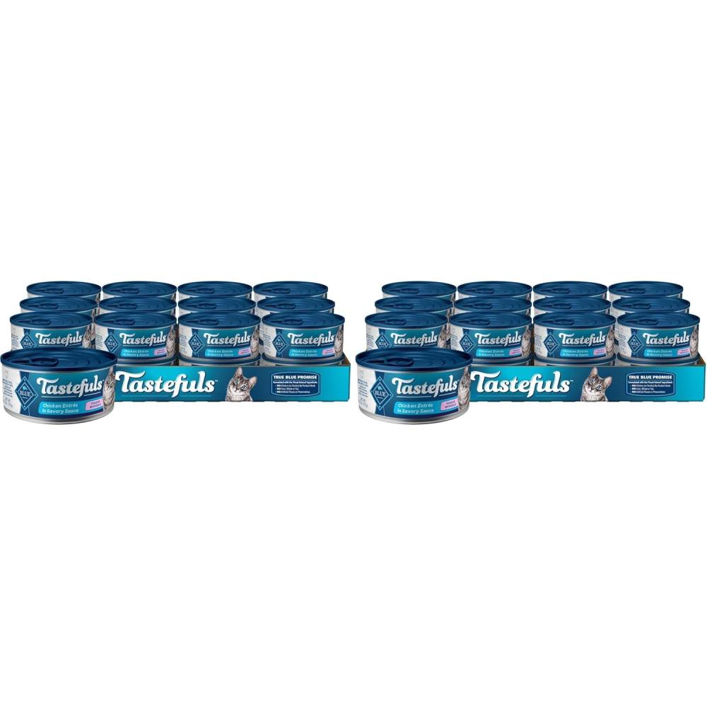 imageBlue Buffalo Tastefuls Natural Tender Morsels Wet Cat Food Chicken Entre 55oz cans Pack of 241 Count Pack of 48