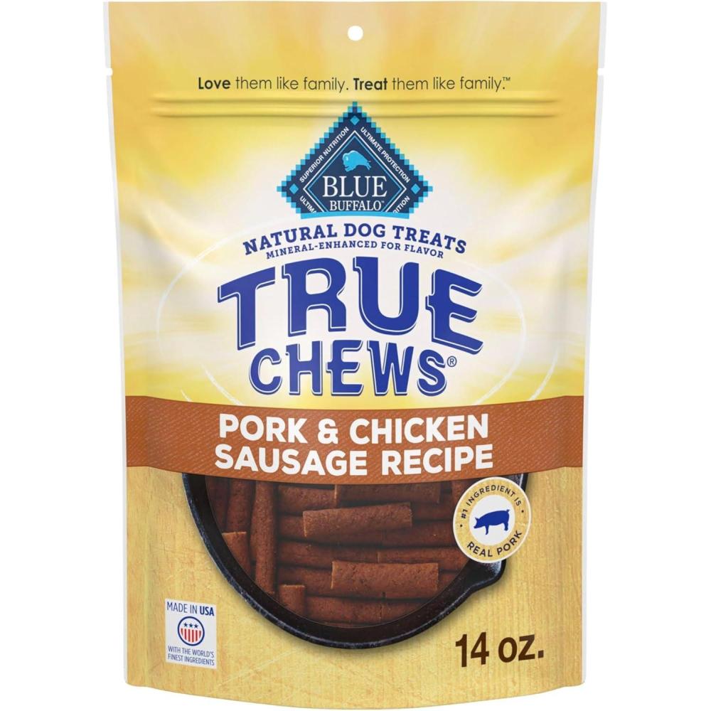 imageBlue Buffalo True Chews Dog Treats Made in the USA with Natural Ingredients Chicken Bacon Recipe 12oz BagPork and Chicken