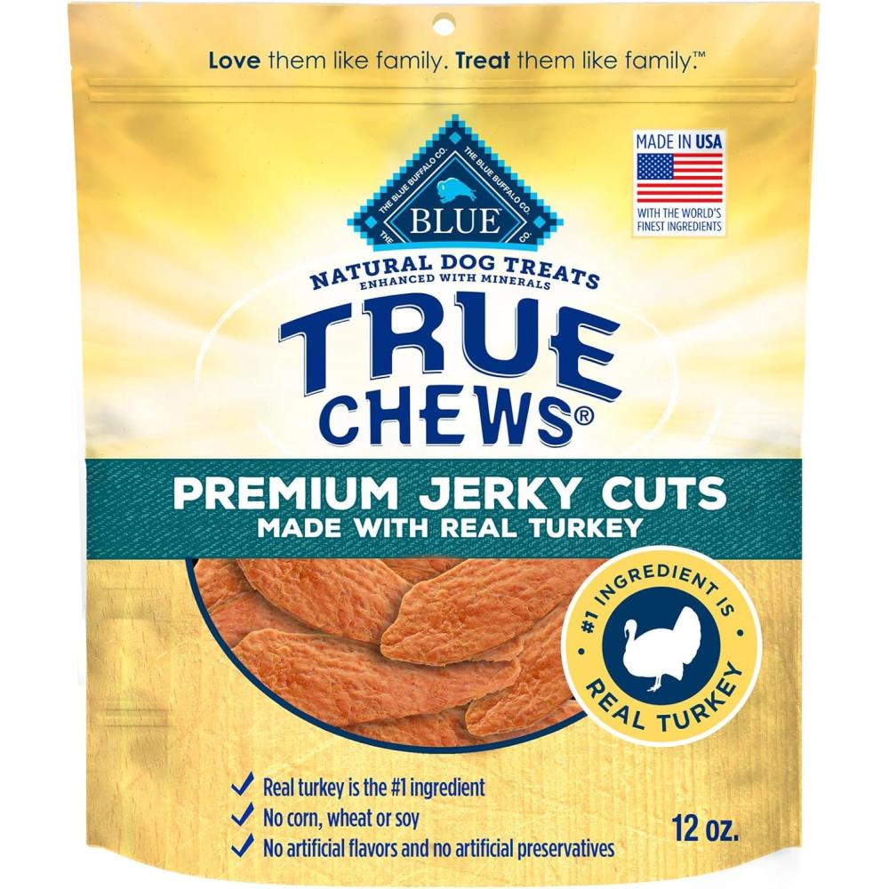 imageBlue Buffalo True Chews Premium Jerky Cuts Natural Dog Treats Chicken 22 oz bagTurkey