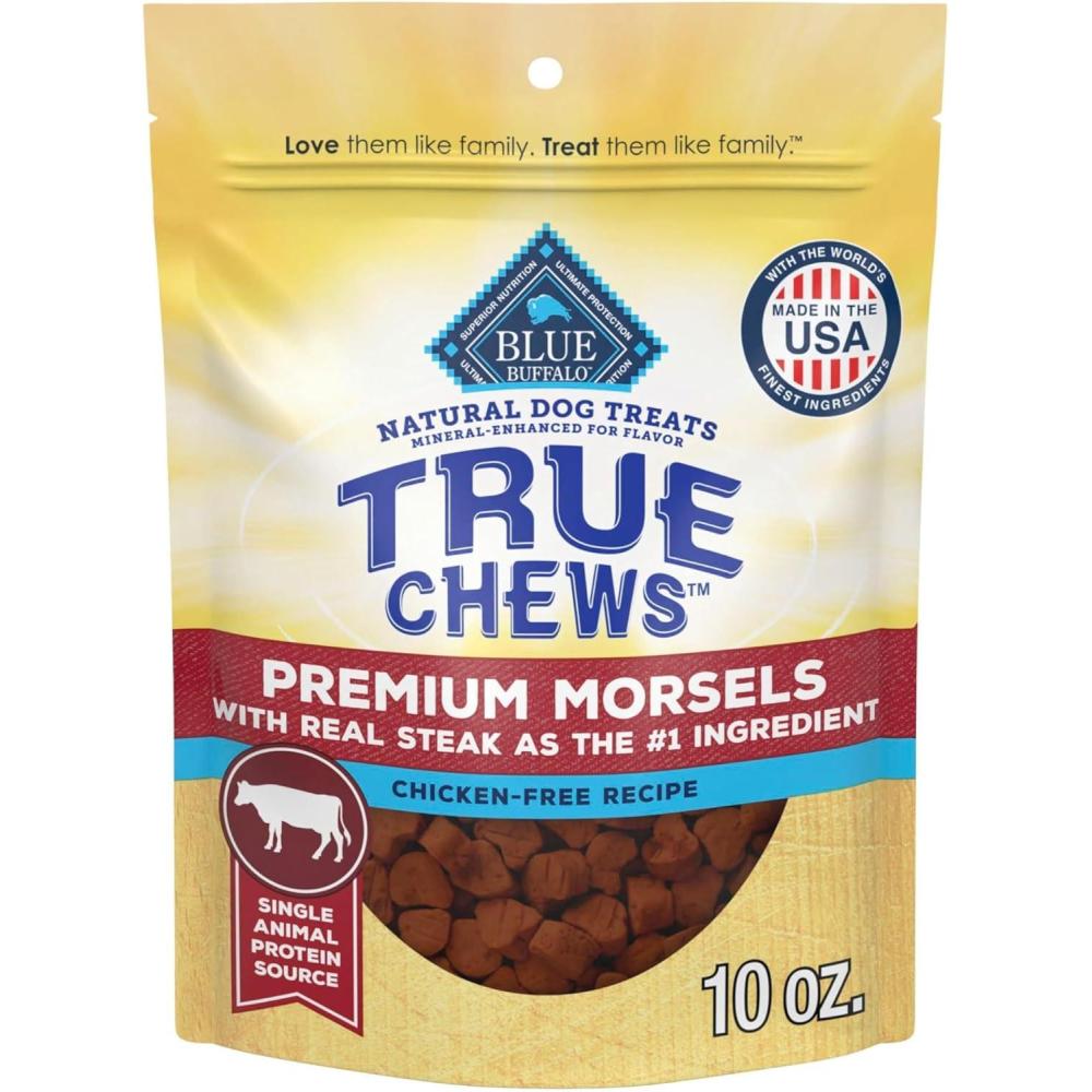 imageBlue Buffalo True Chews Premium Morsels Natural Dog Treats Chicken 11 oz BagSteak
