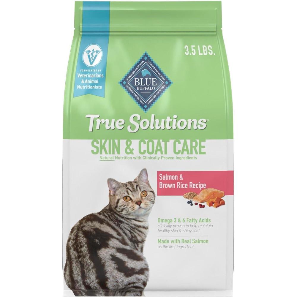 imageBlue Buffalo True Solutions Skin amp Coat Care Natural Dry Cat Food for Adult Cats Salmon 35lb BagSalmon