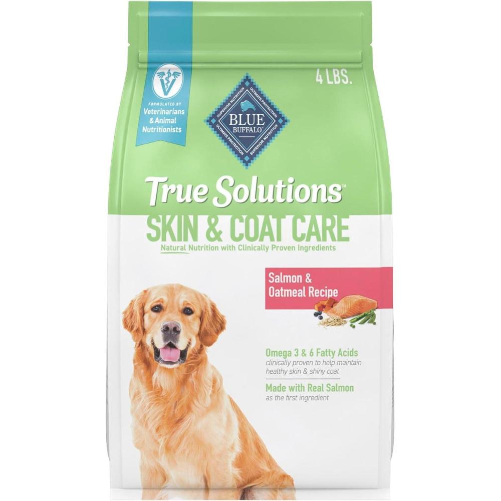 imageBlue Buffalo True Solutions Skin amp Coat Care Natural Dry Dog Food for Adult Dogs Salmon 24lb BagSalmon
