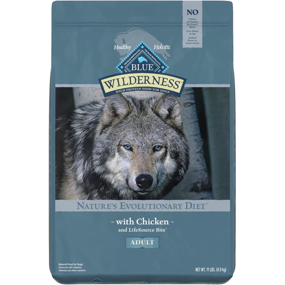 imageBlue Buffalo Wilderness Adult HighProtein Dry Dog Food with Real Salmon GrainFree Made in the USA with Natural Ingredients Salmon 24lb BagChicken